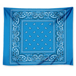 Light Blue Paisley Bandana Print Tapestry