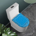 Light Blue Paisley Bandana Print Toilet Lid Cover