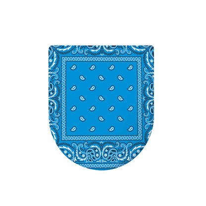 Light Blue Paisley Bandana Print Toilet Lid Cover