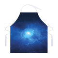 Light Blue Space Print Adjustable Apron