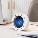 Light Blue Space Print Alarm Clock