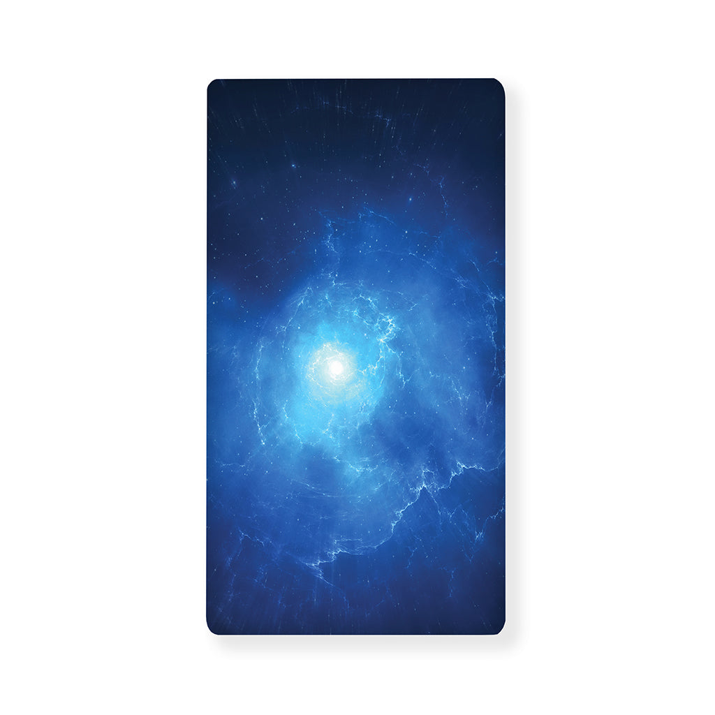 Light Blue Space Print Baby Crib Sheet
