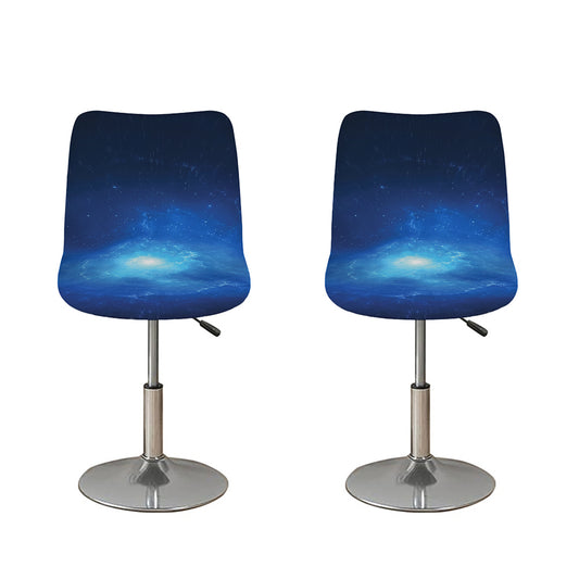 Light Blue Space Print Bar Stool Covers