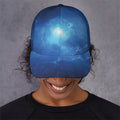 Light Blue Space Print Baseball Cap