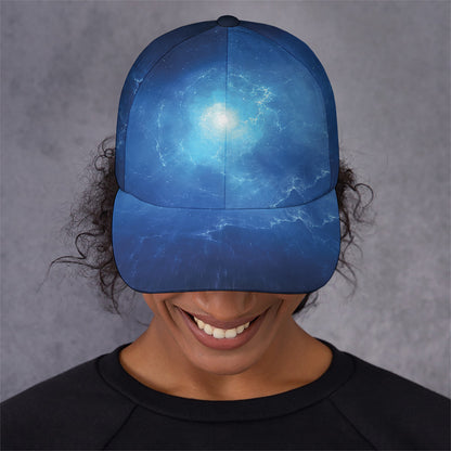 Light Blue Space Print Baseball Cap