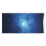 Light Blue Space Print Beach Towel
