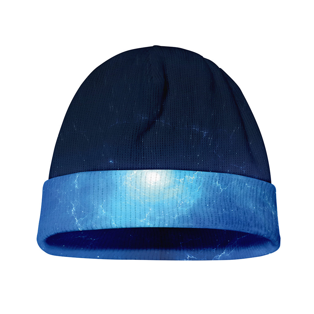 Light Blue Space Print Beanie