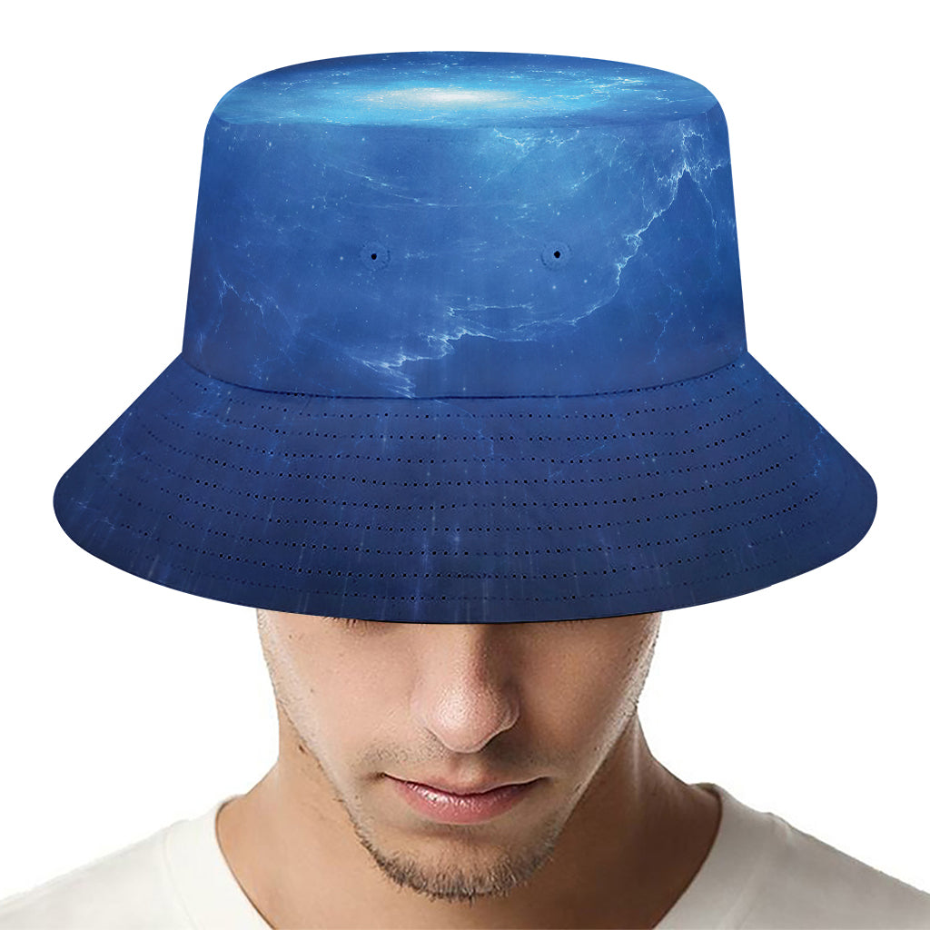 Light Blue Space Print Bucket Hat