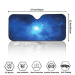 Light Blue Space Print Car Windshield Sun Shade