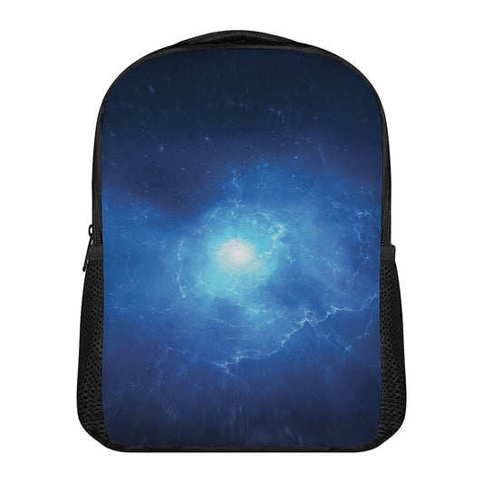 Light Blue Space Print Casual Backpack