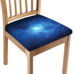 Light Blue Space Print Chair Cushion Cover