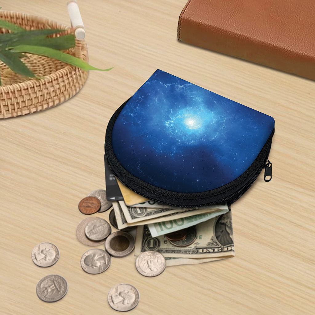 Light Blue Space Print Coin Purse