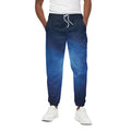 Light Blue Space Print Cotton Sweatpants