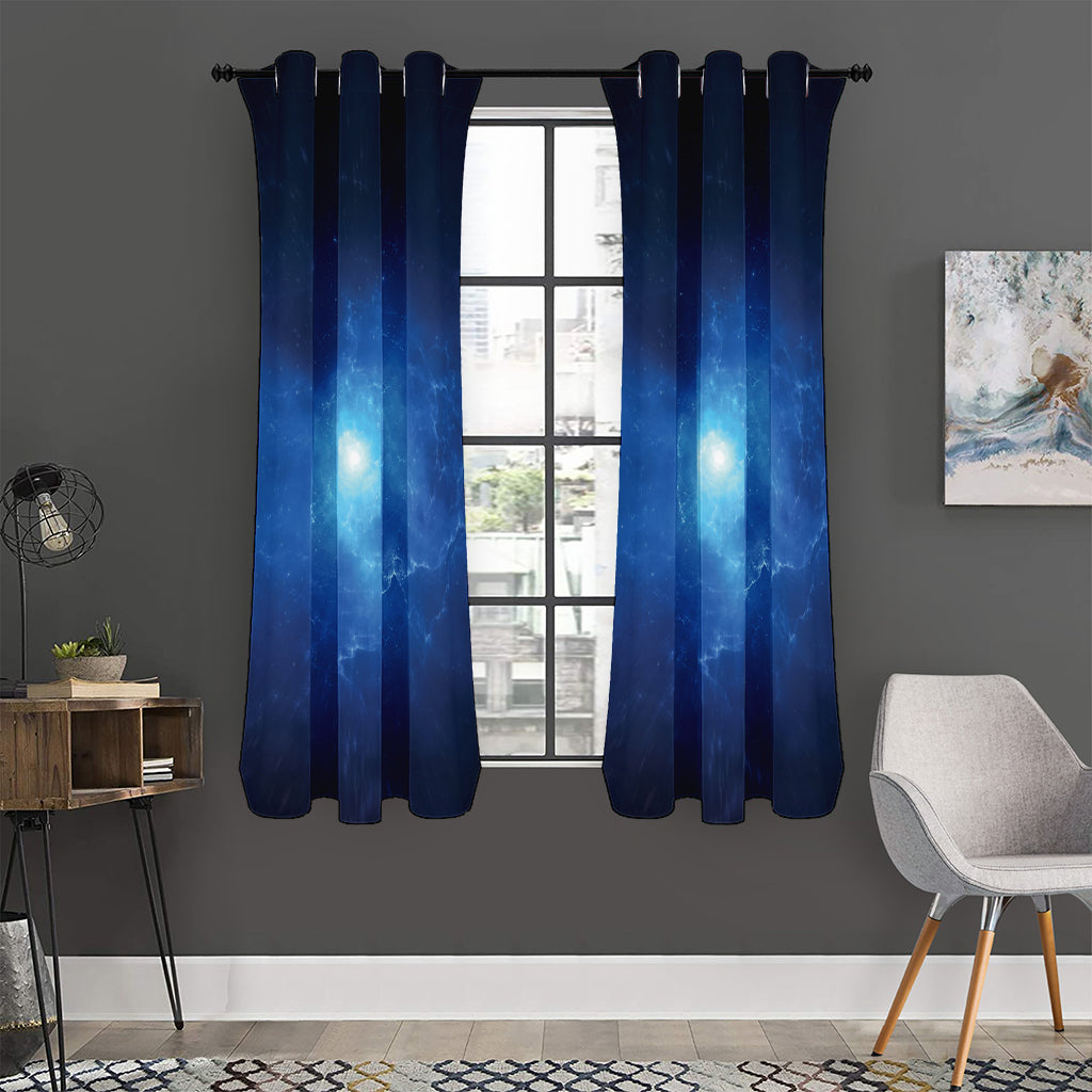 Light Blue Space Print Curtain
