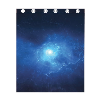 Light Blue Space Print Curtain