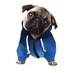 Light Blue Space Print Dog Zip Up Hoodie