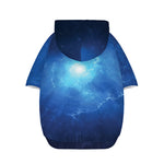 Light Blue Space Print Dog Zip Up Hoodie