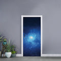 Light Blue Space Print Door Sticker