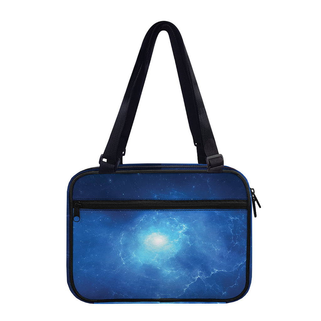 Light Blue Space Print Double Strap Bible Bag