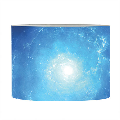 Light Blue Space Print Drum Lamp Shade