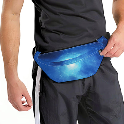 Light Blue Space Print Fanny Pack