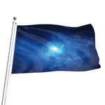 Light Blue Space Print Flag