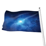 Light Blue Space Print Flag