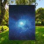 Light Blue Space Print Garden Flag