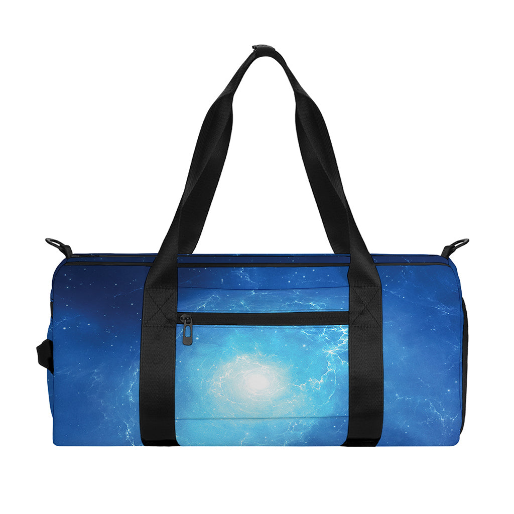 Light Blue Space Print Gym Bag
