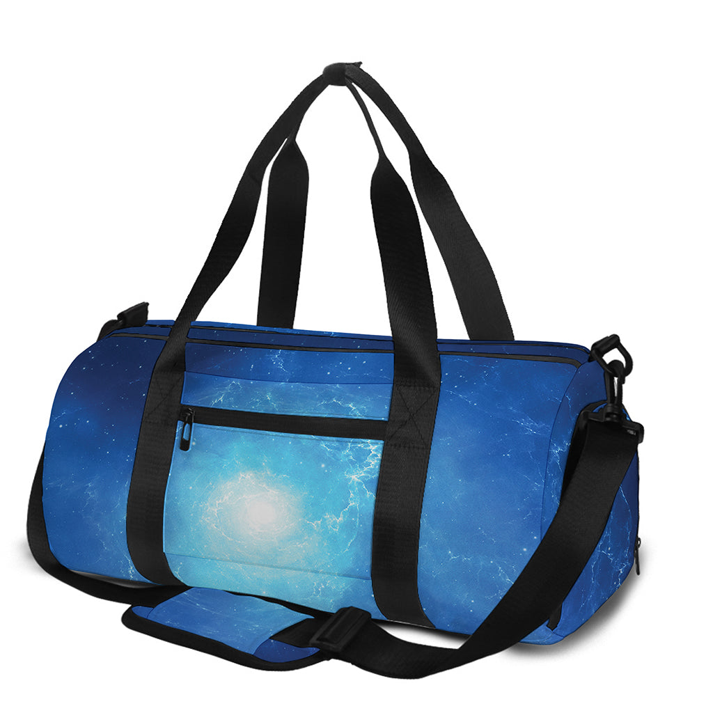 Light Blue Space Print Gym Bag