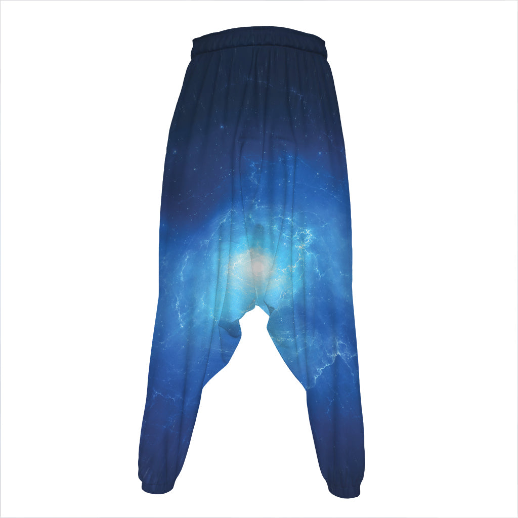 Light Blue Space Print Hammer Pants