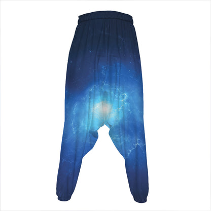Light Blue Space Print Hammer Pants