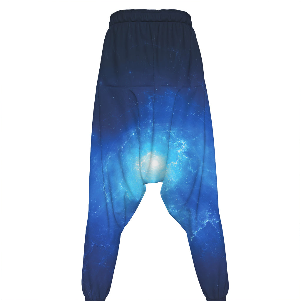 Light Blue Space Print Hammer Pants