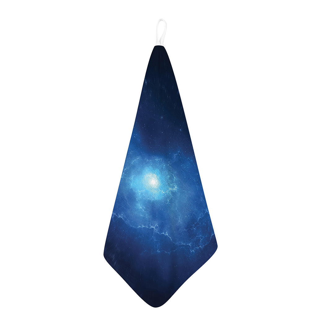 Light Blue Space Print Hand Towel