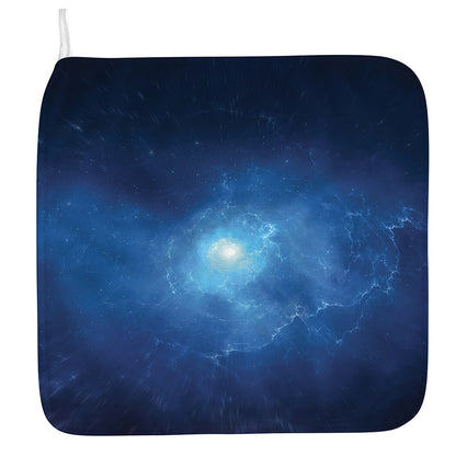 Light Blue Space Print Hand Towel