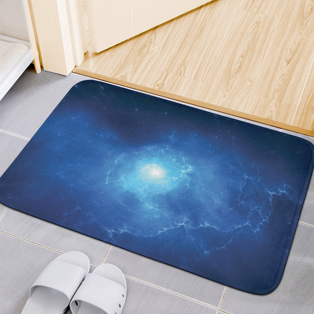 Light Blue Space Print Indoor Door Mat