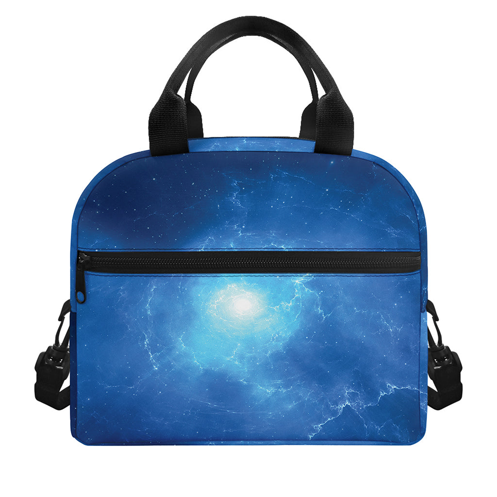 Light Blue Space Print Insulated Lunch Bag