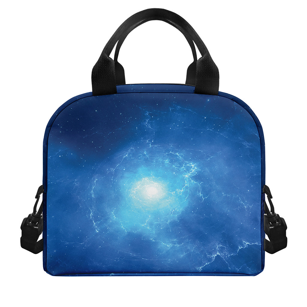 Light Blue Space Print Insulated Lunch Bag