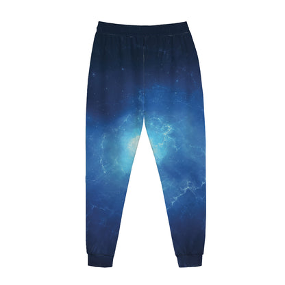 Light Blue Space Print Jogger Pants