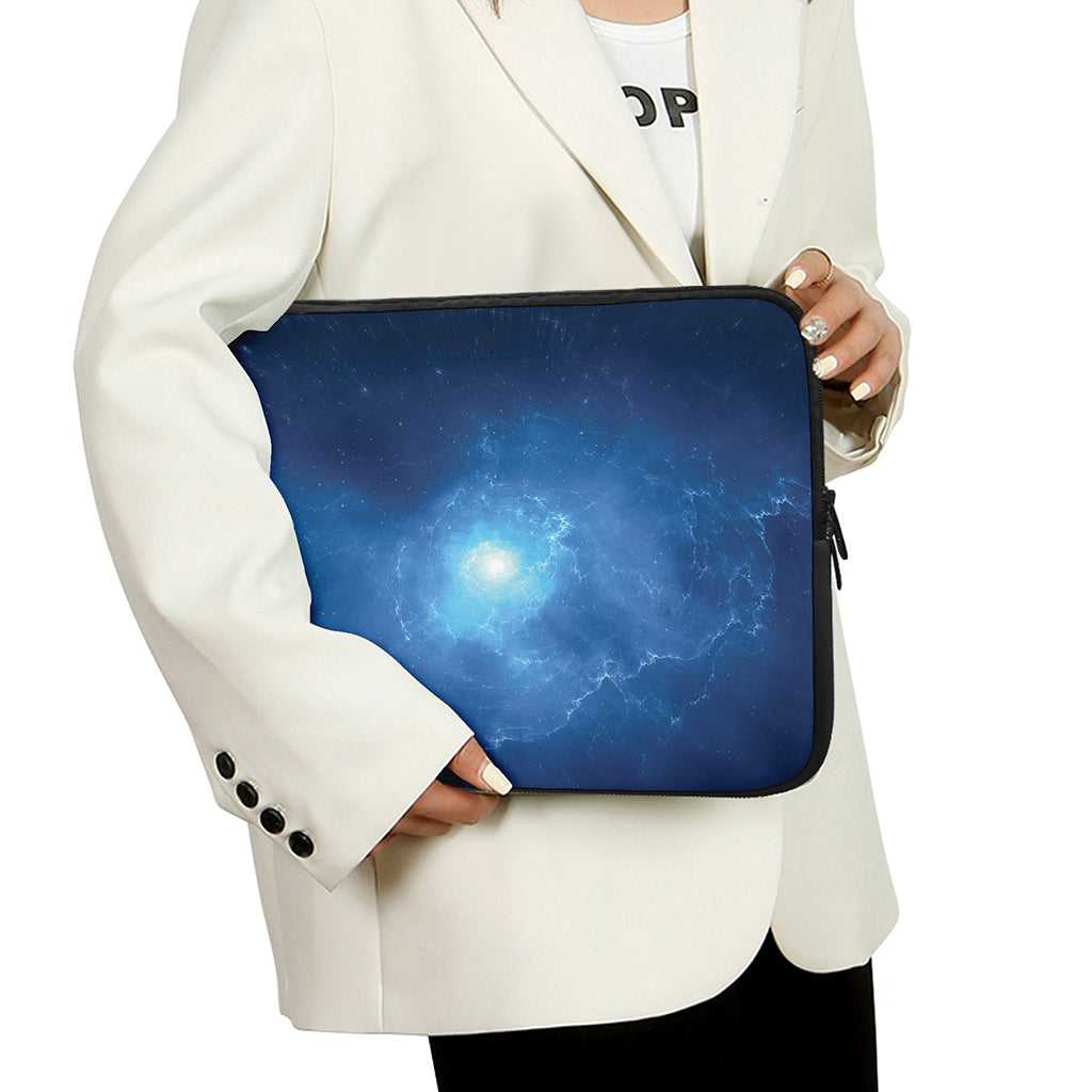 Light Blue Space Print Laptop Sleeve