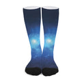 Light Blue Space Print Long Socks