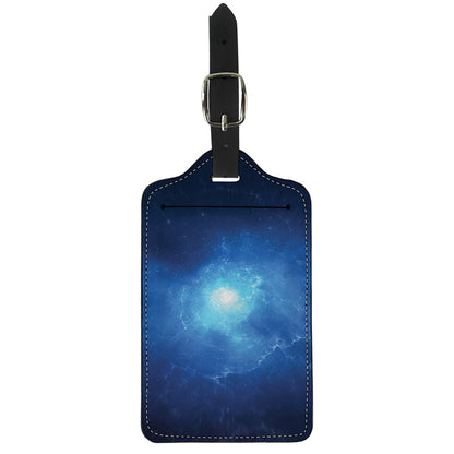 Light Blue Space Print Luggage Tag