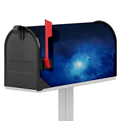 Light Blue Space Print Mailbox Cover