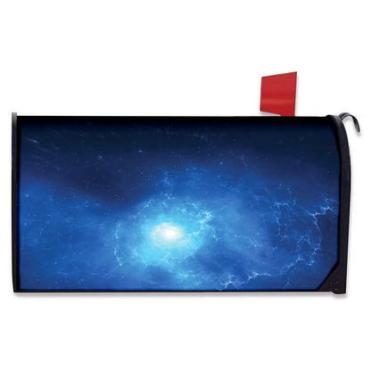 Light Blue Space Print Mailbox Cover
