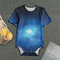 Light Blue Space Print Men's Bodysuit