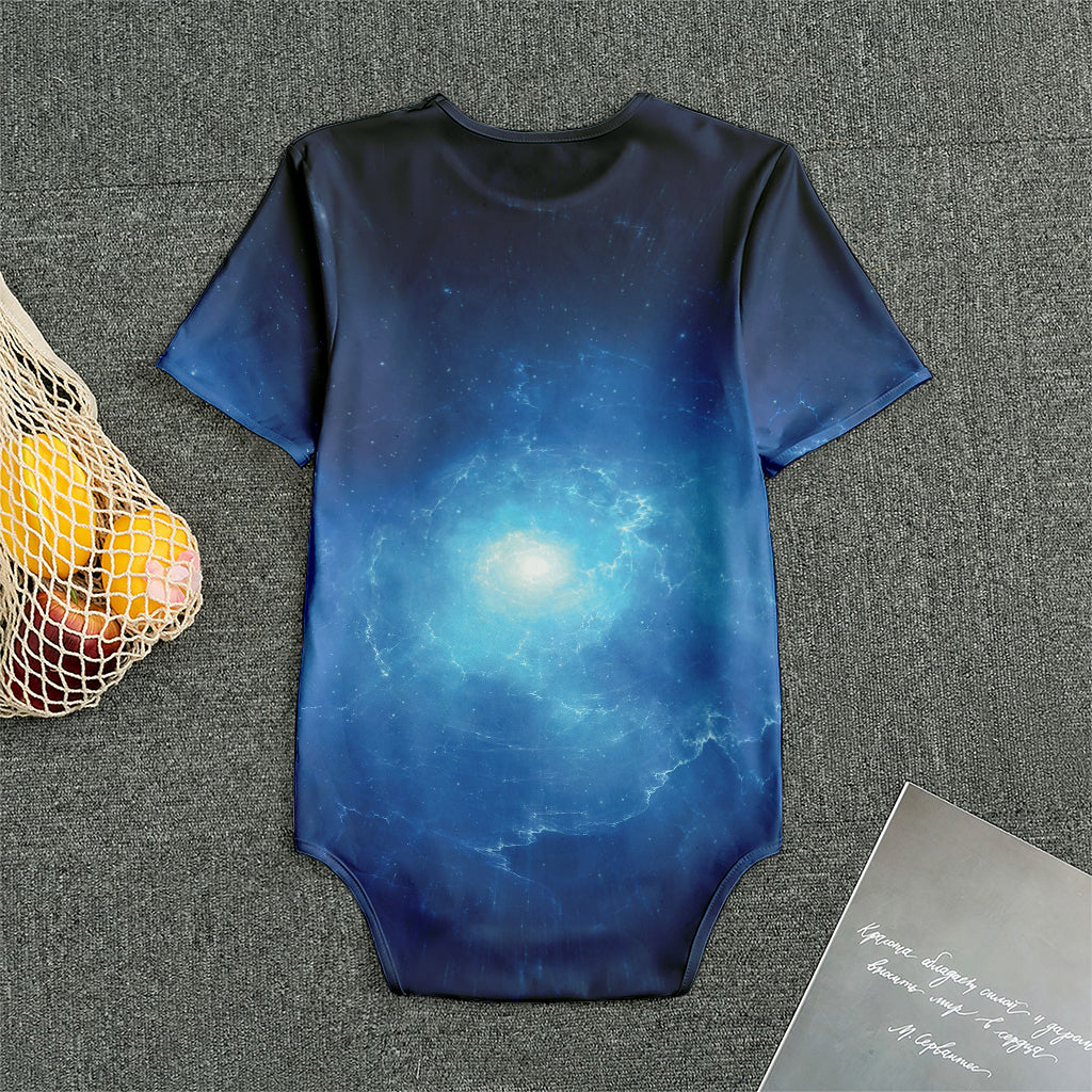 Light Blue Space Print Men's Bodysuit