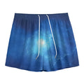 Light Blue Space Print Mesh Shorts