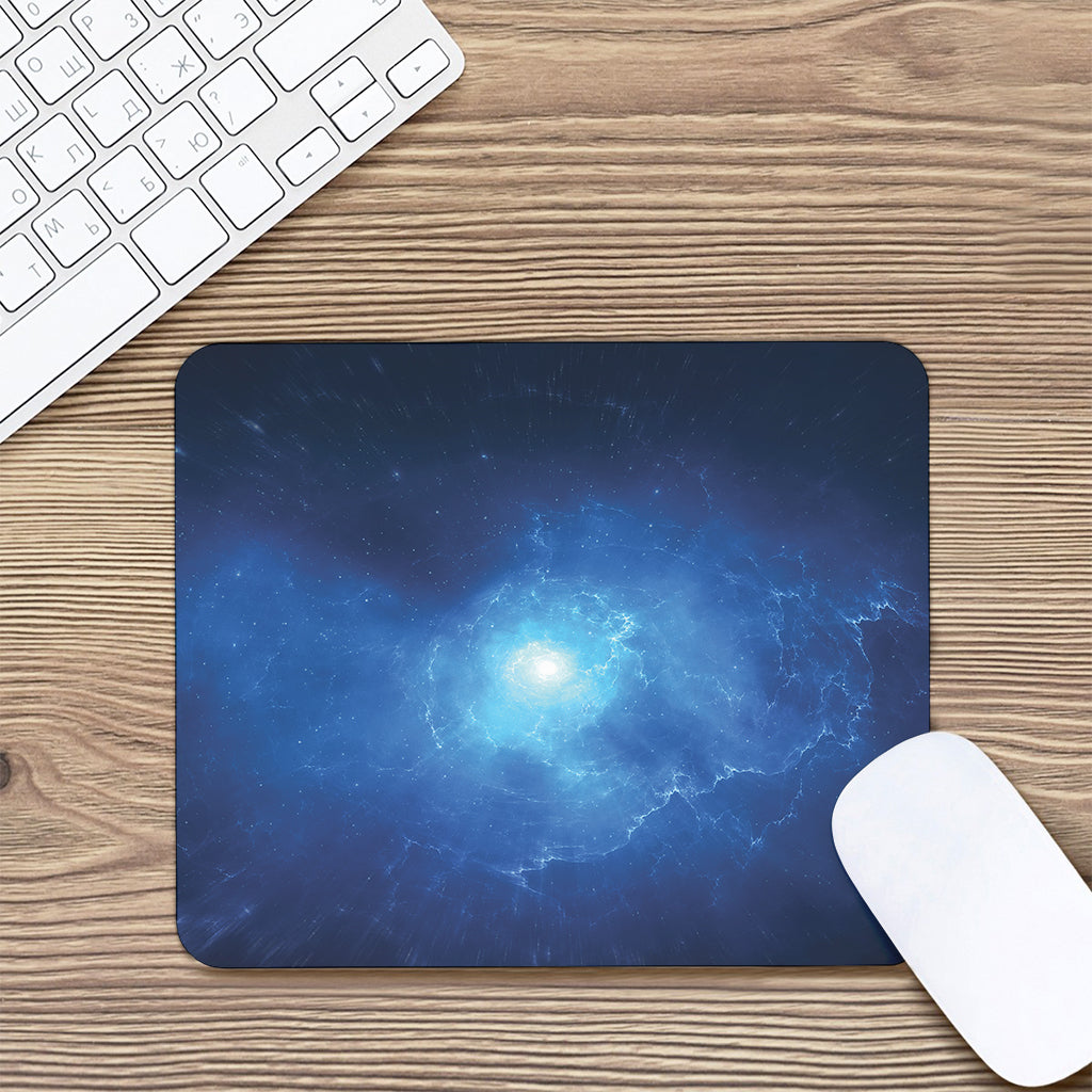 Light Blue Space Print Mouse Pad