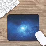 Light Blue Space Print Mouse Pad