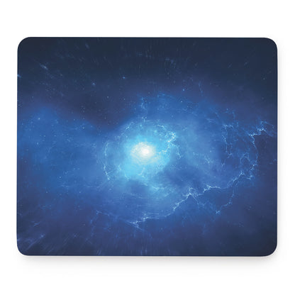 Light Blue Space Print Mouse Pad